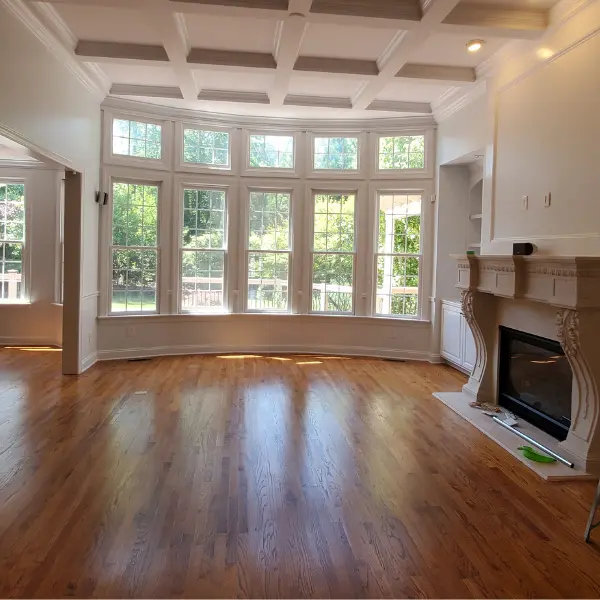 Our professional eco-friendly painting process in Raleigh, NC, using low-VOC, non-toxic paints for a healthy home environment.