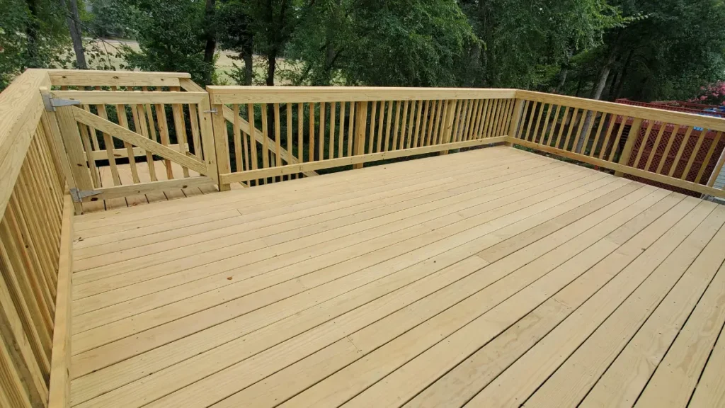 A premium deck built with high Acid Copper Chromate (ACC) for added durability against wood rot and lasting protection.