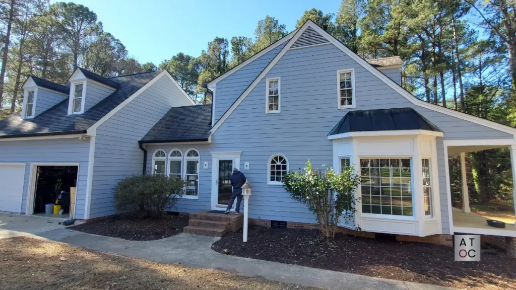 A full siding project by ATOC, a licensed contractor specializing in exterior home services throughout the Triangle.