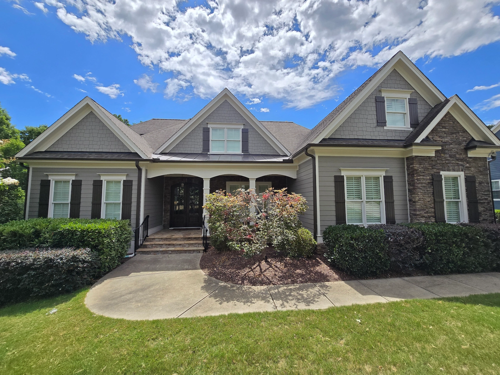 Full home exterior painting project on Crassen Trail in Raleigh, NC 27612, professionally completed by A Touch of Color Painting using high-performance architectural coatings.